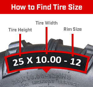 Utv Tire Size Chart